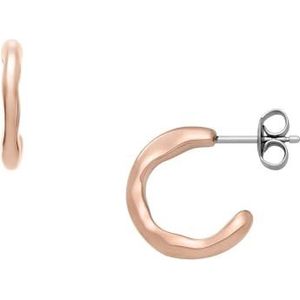 Skagen Dames Stak roségoudkleurige roestvrij stalen oorring, SKJ1873791, Eén maat, Roestvrij staal, Geen edelsteen