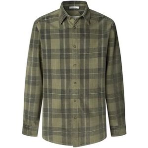 Pepe Jeans - Caster - Overhemd - Olijfgroen / Donkergroen - Lange Mouw