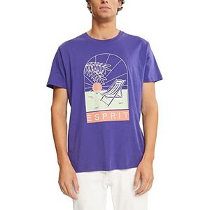 ESPRIT Heren T-shirt, 500/Donker Paars, L