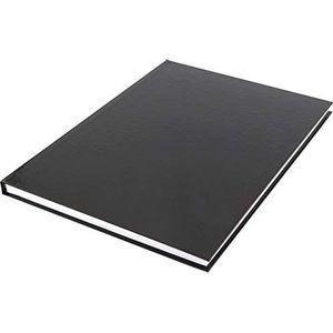 Notitieboek A4 Kangaro hard cover gelinieerd zwart, 80 gram, 80 pagina's gelinieerd met zijlijn. Verpakking met 5 stuks.