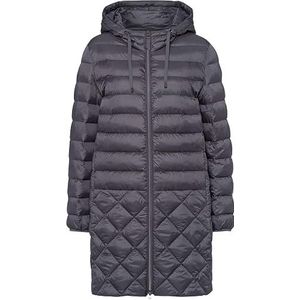 BRAX Dames Style Basel BLUEPLAET Zero DOWN mantel in dons-look, alternatieve donsjas, donkergrijs, 38
