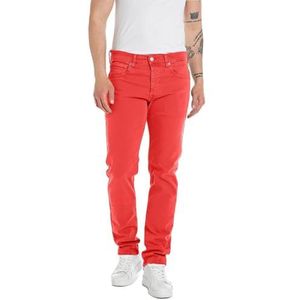 Replay Heren Jeans Grover Straight-Fit, Pale Red 064, 34W / 34L