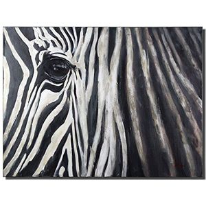 Rechthoekig olieverfschilderij met zebrapatroon