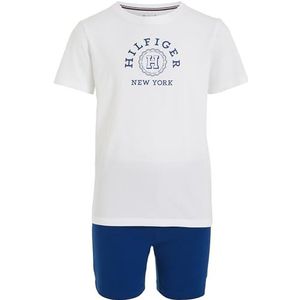 Tommy Hilfiger Jongens Ss Korte Pj Set Blauw Anker/Wit 8-10 Jaar, Blauw Anker/Wit, 8-10 jaar