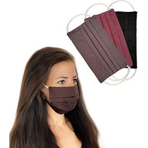 Gemeenschappelijke maskers Set van 3 unisex geïmproviseerd masker omkeerbaar mondbeschermingsmasker mond- en neusbescherming omkeerbaar masker met motief katoen BCI wasbaar