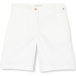Tommy Hilfiger Dames Shorts Mom Fit Chino, Wit (Th Optisch Wit), 72