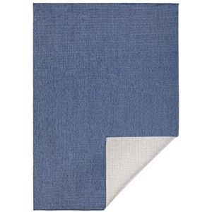 Northrugs In & Outdoor omkeerbaar tapijt Miami blauw crème, 80x150 cm