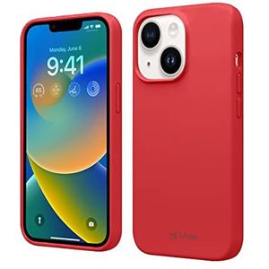 i-Paint Solid Case Red Ultra flexibele siliconen voor iPhone 14 Gestructureerde telefoonhoes voor verbeterde pasvorm en grip. Slank en soepel. Bescherming rondom aan de 4 zijden