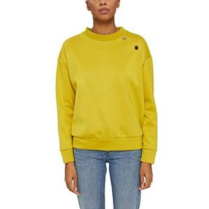 ESPRIT Scuba-sweatshirt met knoopdetail, geel, XL