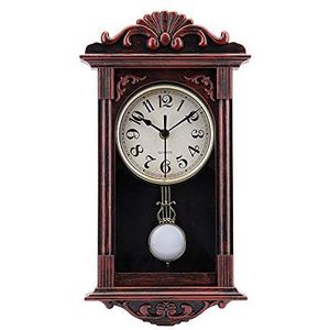 Retro kwarts wandklok op batterijen voor woonkamer kantoor woondecoratie (40,6 cm, brons)