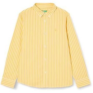 United Colors of Benetton Shirt voor kinderen en jongens, Giallo Ocra A Righe 94v, 130