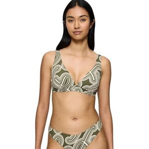 Triumph Dames Flex Smart Summer P Plunge Pt Bikini Top, meerkleurig (groen - light combination), 1