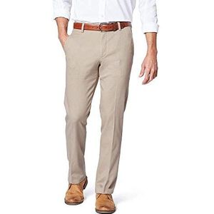 Dockers Heren Slim Fit Signature Khaki Lux Katoen Stretch Broek, Nieuw Brits Khaki, 32W / 34L