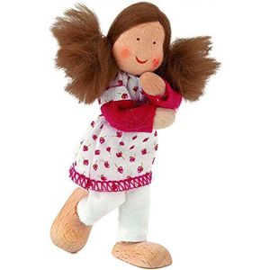 Käthe Kruse 66406 - Waldorf buigpop meisjes Nana, wit/rood