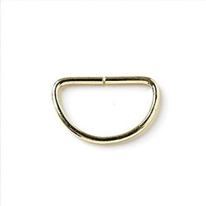 Bulk Hardware BH05176 Gordijn Metalen D-Ringen Electro-Brassed 19mm, Set van 12 Stuk