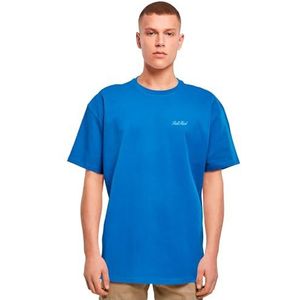 Mister Tee Upscale T-shirt voor heren, hard heavy oversized T-shirt, met print, oversized fit, streetwear, cobalt blue, XS
