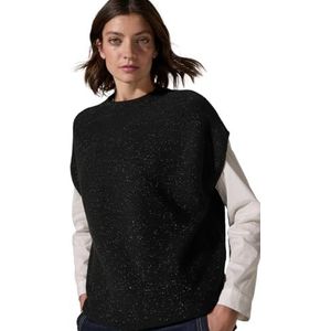 Cecil - Dames Trui - Zwart - Coltrui met Glittergaren