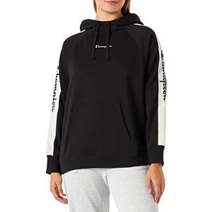 Champion Sport Tape Poly Fleece Dames Sweatshirt met capuchon, zwart., L