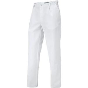 BP 1359-130-21-62n broek voor mannen, met plooien en zakken, 205,00 g/m² puur katoen, wit, 62n