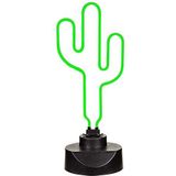 Neonlamp cactus, hoogte ca. 40 cm, 6 W, met 12 V adapter, in geschenkdoos