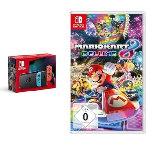 Nintendo Switch Console (Neon Blauw/Neon Rood) & Mario Kart 8 Deluxe (Nintendo Switch)