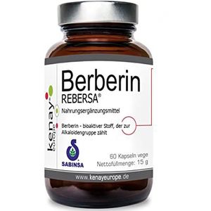 Berberin HCL REBERSA (Berberis aristata) - 500 mg per dagelijkse dosis - Veganistisch - Zonder magnesiumstearaat - 60 capsules KENAY EUROPE