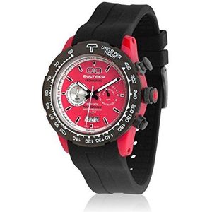 Bultaco Herenhorloge analoog met armband van rubber H1PR43CCR1, zwart., Talla única, band