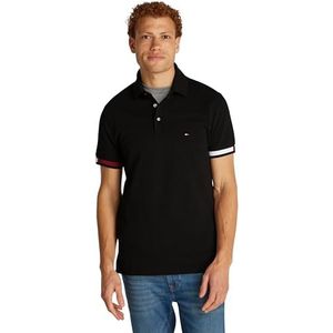 Tommy Hilfiger S/S Polo voor heren, Zwart, XS