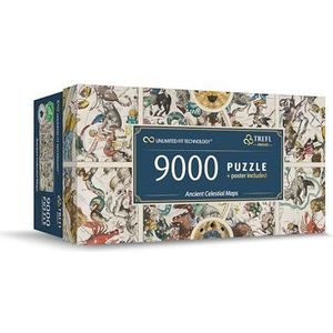 Trefl Prime - UFT puzzel: Ancient Celestial Maps - 9000 stukjes, Grote puzzel met oude kaart van de hemel, het dikste karton, BIO, ECO, Ontspanning voor volwassenen en kinderen vanaf 12 jaar