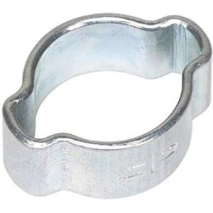 Sealey OCDE911 O-Clip Dubbel Oor 9-11mm Pack van 25, Zilver