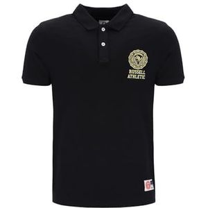 RUSSELL ATHLETIC Avery-Classic poloshirt met korte mouwen, Zwart, XXL
