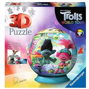 Ravensburger puzzleball Trolls 2 World Tour - 3D Puzzel - 72 stukjes, geel