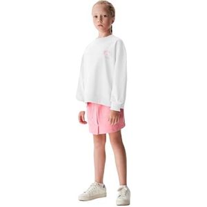 LTB Jeans Meisjessweatshirt Domata lange mouwen Crew Neck om over te trekken in wit van 100% katoen - maat 116 cm, Briljant White 14020, 116 cm