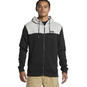 KELLER QUIKSILVER - Zip-up Hoodie - Zwart/Grijs - Polyester