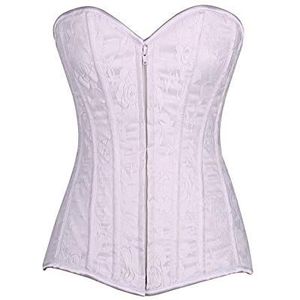 Daisy corsets Dames Lavish Lace Overbust Corset W/Rits - wit - M