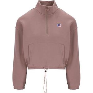 RUSSELL ATHLETIC ZARE-Cropped Sweatshirt met halve rits