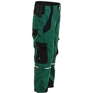 Planam Norit Junior kinderbroek in vele kleuren en alle maten, groen/zwart, 86-92