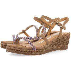 Gioseppo - Tresco - Sandalen - Taupe - Middelhoge Jute Hak