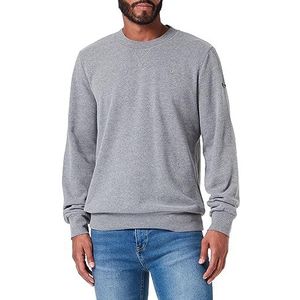 TILDEN Heren oversized sweatshirt met ronde hals 37731125, grijs melange, L, grijs melange, L Grote maten