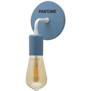 Pantone by Homemania 6007-5024-PN Homemania wandlamp, drop-wandlamp, blauw, wit, zwart, metaal, hout, 12 x 12 x 17 cm, 1 x E27, max. 100 W, afmetingen: L12 x P12 x A17 cm, 0,28 kg