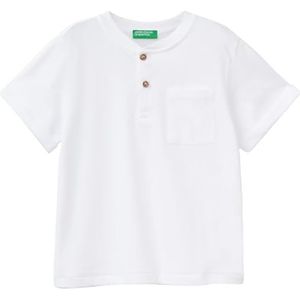 United Colors of Benetton T-shirt voor kinderen en jongeren, Wit, 1 jaar