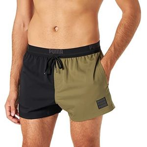 PUMA Colour Block Shorts Boardshorts voor heren, Moss Green Combo, S