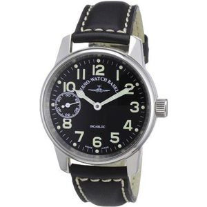 Zeno Watch Basel Unisex polshorloge Classic Pilot analoog handmatig opwinden leer 6558-9-a1