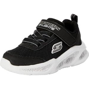 Skechers Sneakers voor jongens, Zwart Textiel Synthetische Grijze Trim, 6 UK