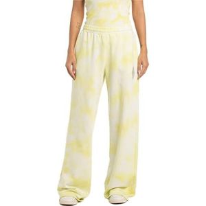 Replay Dames Wide Leg Broek Batik, 010 Acid Yellow, S