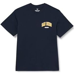 JJEBRADLEY Varsity Back Tee SS ON LN JNR, sky captain, 140 cm