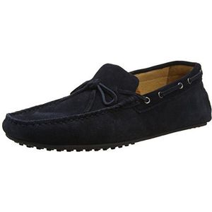 Hackett London Heren Hickleton Suede II mocassins, Blauw marine, 39 EU