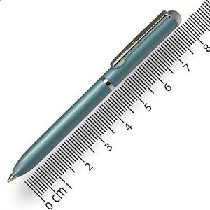 Mini-balpen, turquoise, navulbaar - Online mini-portemonnee - intrekbaar, met navulverpakking D1 zwarte inkt, klein - slechts 8 cm