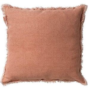 Dutch Decor BURTO - Kussenhoes van Gewassen Katoen Muted Clay 60x60 cm - Roze - met Rits