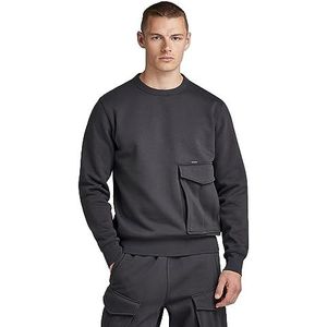G-STAR RAW Heren Cargo R Sw Sweats, grijs (Shadow D23486-d425-992), M